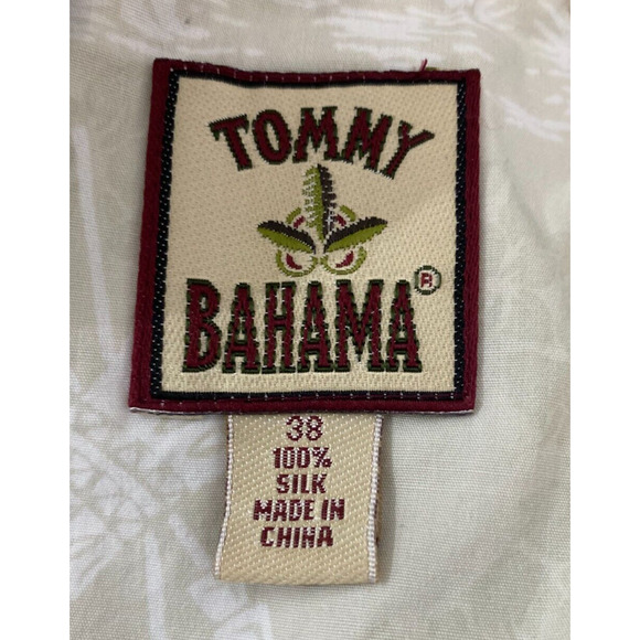 Tommy Bahama Size 38 Tan Straight Pleated Pants Men 100% Silk Chino Relax Casual - Picture 6 of 7